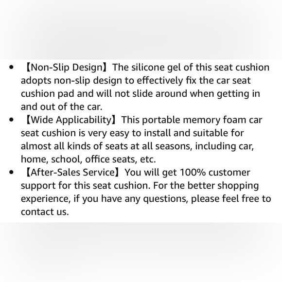 kingphenix Seat Cushion with 1.2inch Comfort Memory Foam (Black) - Picture 10 of 10